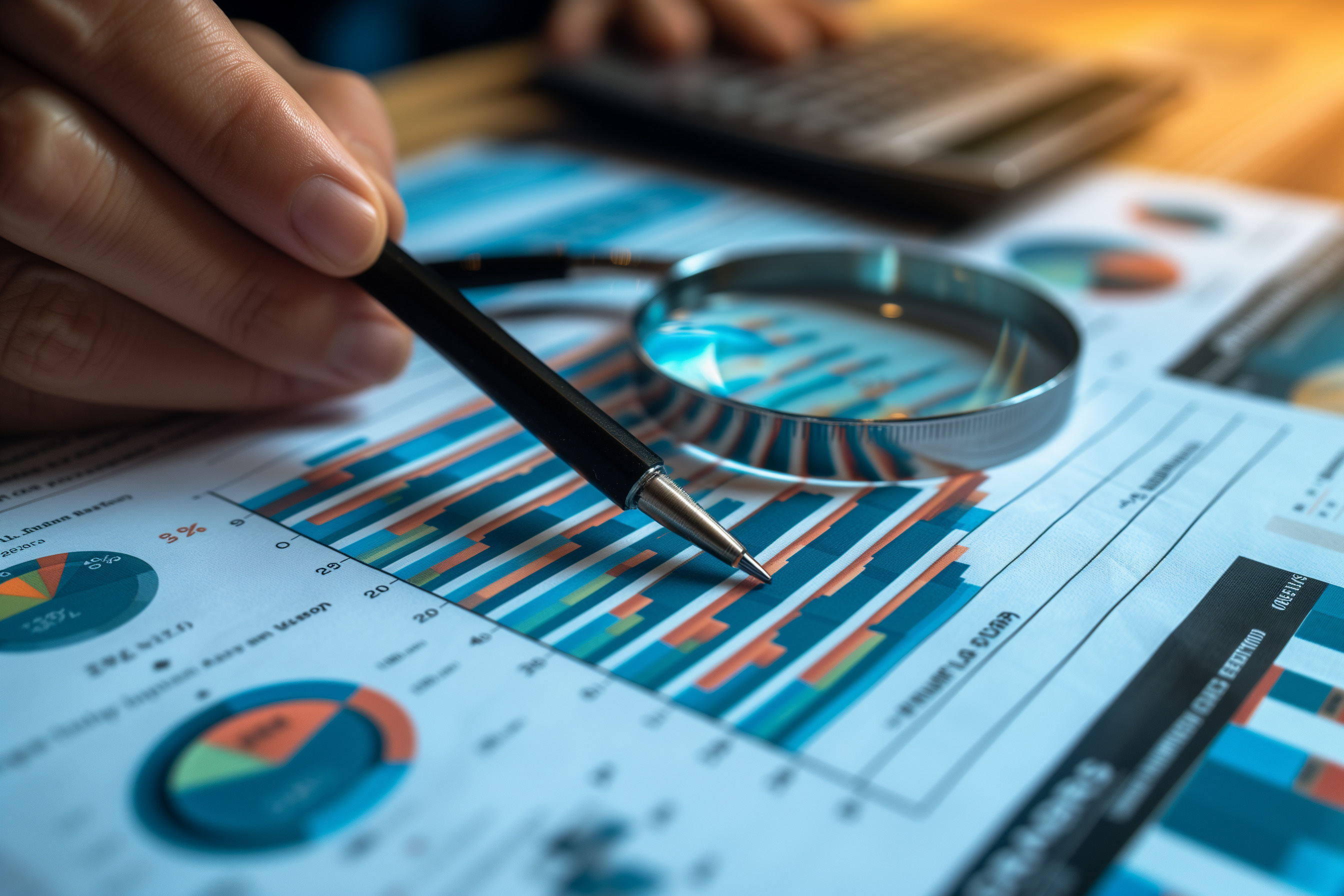 Business audit stock financial finance management on analysis data strategy with graph